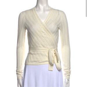 Cream Wrap Sweater